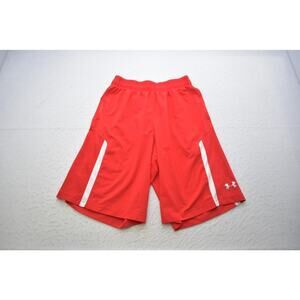 Under Armour Basketball Gym Shorts Loose Red Mens Size Medium